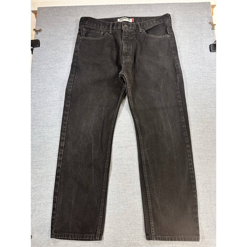 Levi's 505 Jeans Men's 37x29 Black Faded Straight Fit 100% Cotton Lesotho